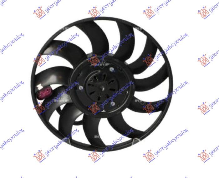 Ventilator hladnjaka (MOTOR + VENTILATOR) (390 MM) (4 PINA)