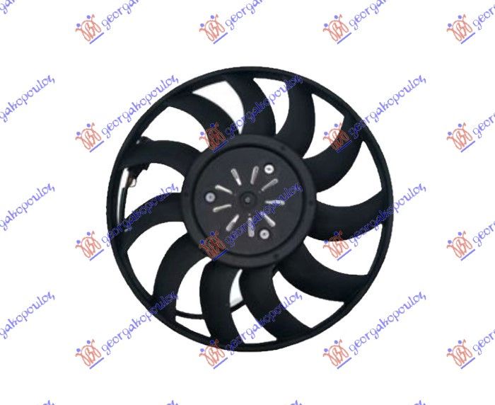 Ventilator hladnjaka (MOTOR + KUĆIŠTE) 4.0 tfsi-6.3 fsi benzin - 3.0-4.2 tdi dizel (380 MM) (400 W) (DESNI)