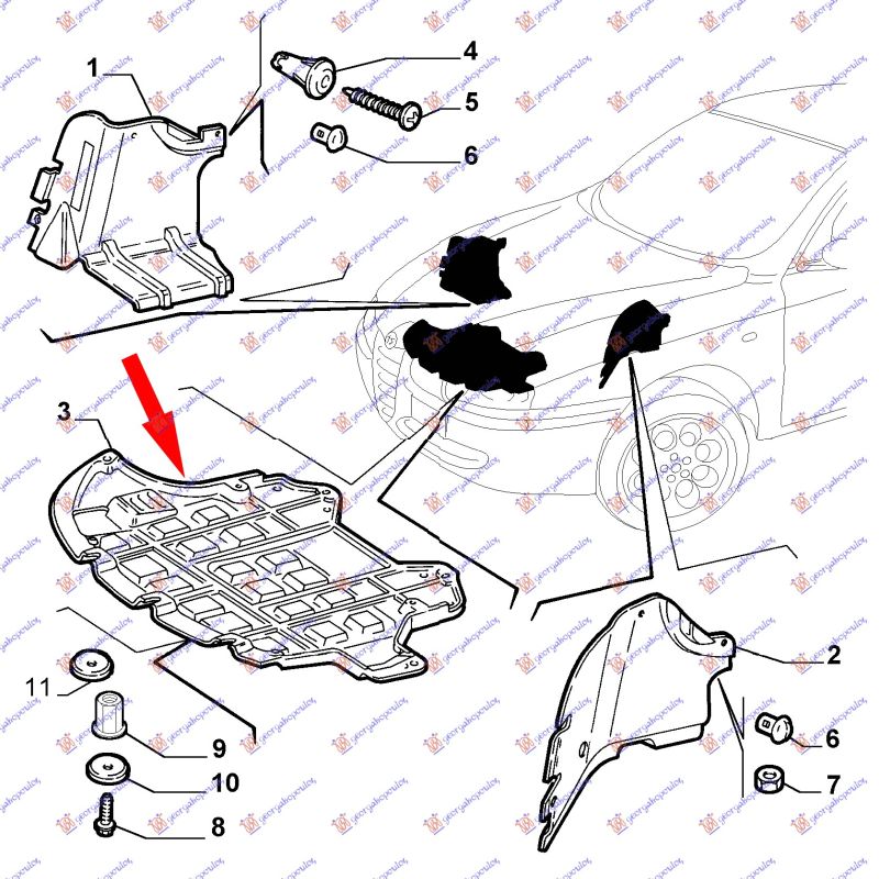 Zaštita motora (PLASTIČNA) dizel