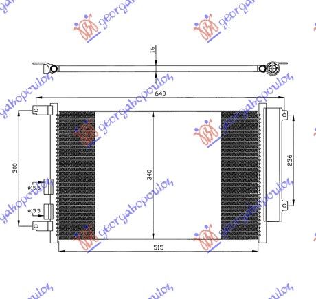 Hladnjak klime 1.9 jtd (56×34×1,6)