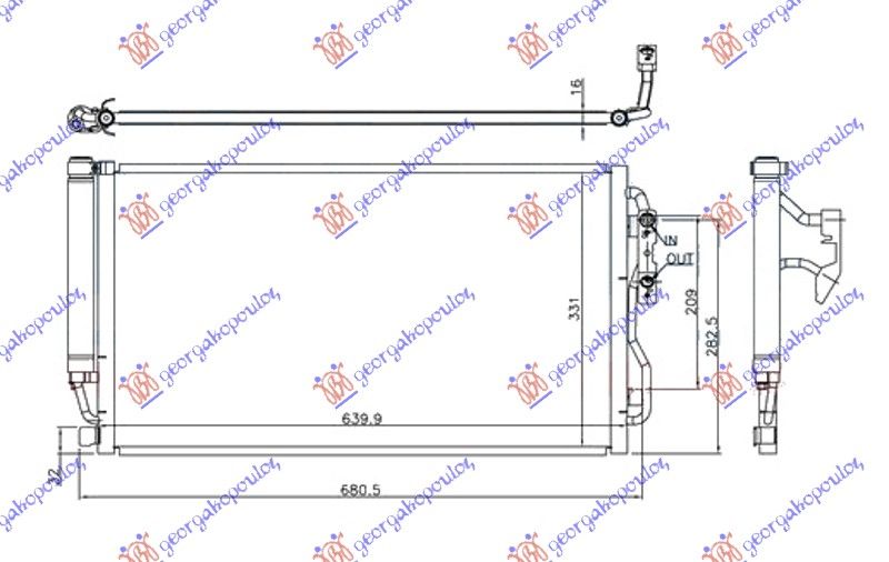Hladnjak klime 3.0 (M235I) automatik benzin (600×345×16)