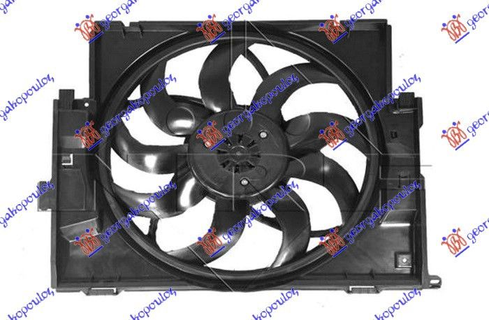 Ventilator hladnjaka komplet za sve benzin (485 MM) (600 W) (3 PIN)