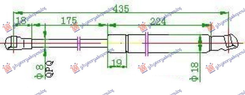 Amortizer gepeka (436L-370N)