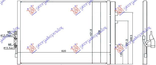 Hladnjak klime – a/c 3.0 (28IX) benzin (565×420×16)