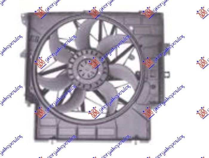 Ventilator hladnjaka komplet 2.0 benzin - 2.0 dizel (495 MM) (400 W) (3 PIN)