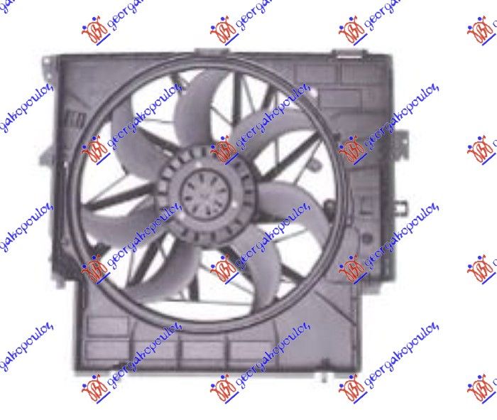 Ventilator hladnjaka komplet 3.0 benzin (495 MM) (600 W) (3 PIN)