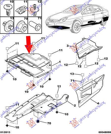 Zaštita ispod motora plastična (BENZIN)
