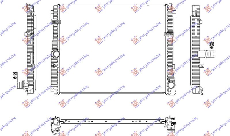 Hladnjak motora 2.0 benzin (615X502X22)
