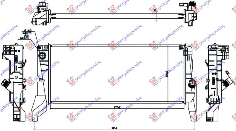 Hladnjak motora 2.0 (25IX) benzin automatski (680X280X26)