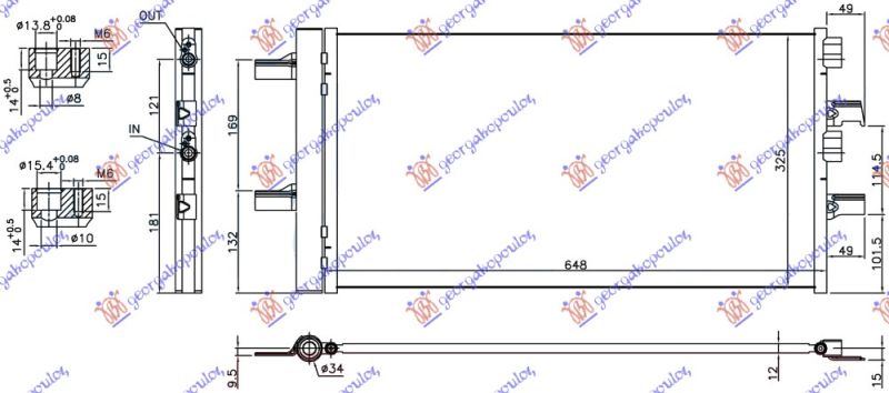Hladnjak klime 1.5 turbo benzin (648×348×12)