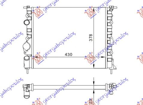 Hladnjak motora benzin - klima (43X38) bez pumpe