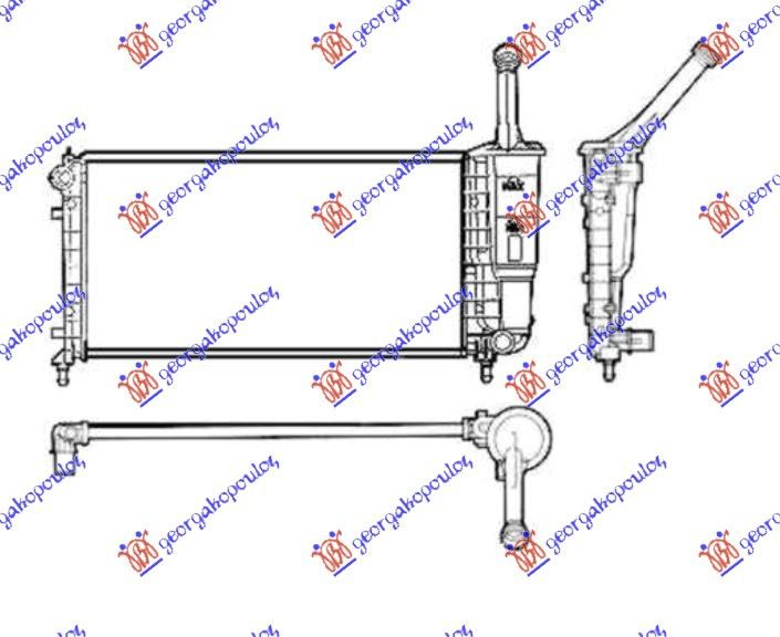 Hladnjak motora 1.2 8/16v +/-a/c (58X31,5) (DENSO TIP)