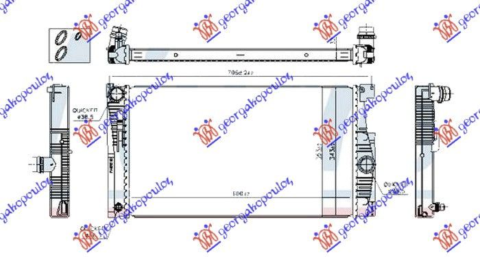 Hladnjak motora 2.0 benzin +/- klima automatik (600X343)