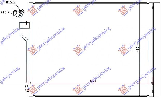 Hladnjak klime benzin (59,5×48) valeo tip (& GT/F07)