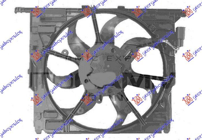 Ventilator hladnjaka komplet 3.0 benzin - 3.0 dizel (485 MM) (600 W) (3 PIN)