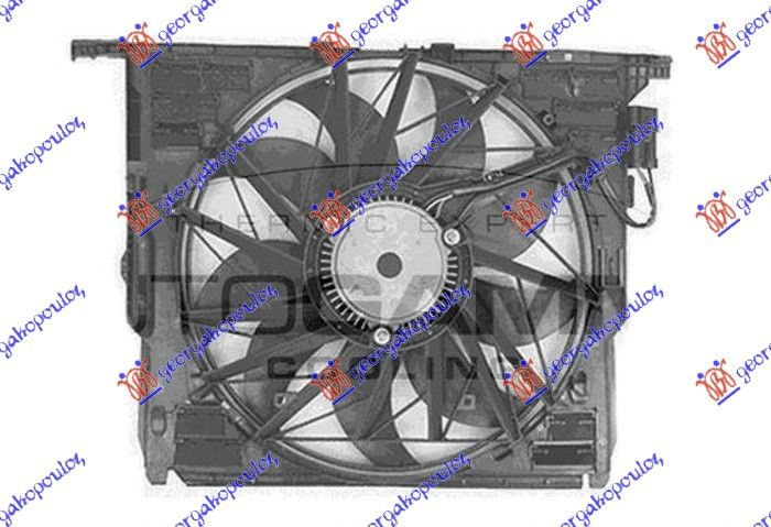 Ventilator hladnjaka komplet 4.4 benzin (480 MM) (850 W) (3 PIN)