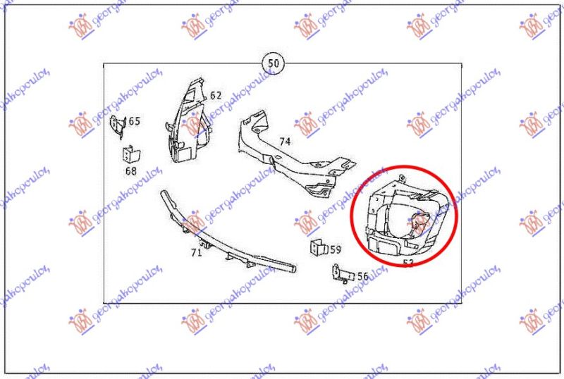 Nosač fara metalni 2002-