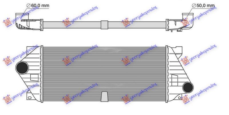 Hladnjak interkulera 3.2 benzin – 2.7 cdi dizel (585X259)