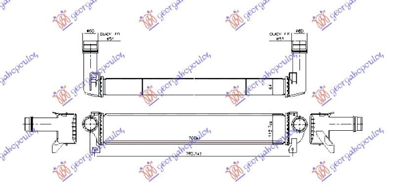 Hladnjak interkulera 2.2 crd dizel (700X113)