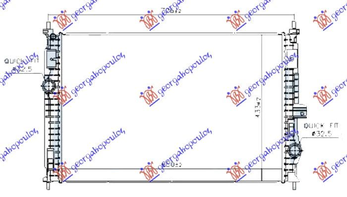 Hladnjak motora 1.2–1.6 benzin (HIBRID) – 1.5–1.6–2.0 dizel ručni/automatik (650X433)