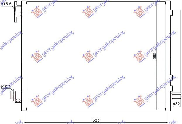 Hladnjak klime benzin-dizel (51×39,7×1,2) 12- tip valeo