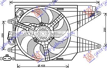 Ventilator hladnjaka komplet abarth (MAHLE BEHR PREMIUM LINE)