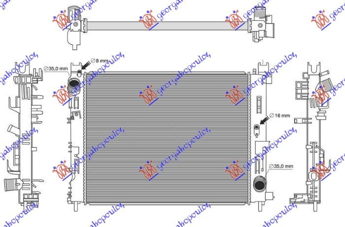 Hladnjak motora 1.5 dci dizel ručni 18- (510X404)