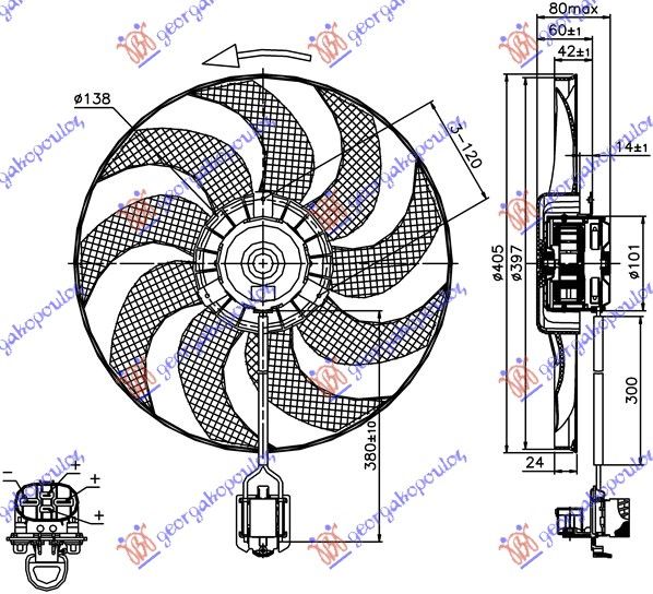 Ventilator hladnjaka benzin (O)