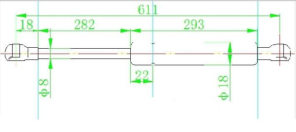 Amortizer gepek vrata karavan (605L-480N)