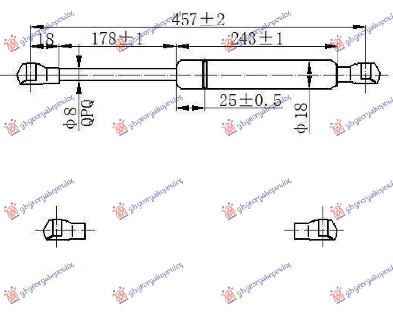 Amortizer gepeka (460L-350N)