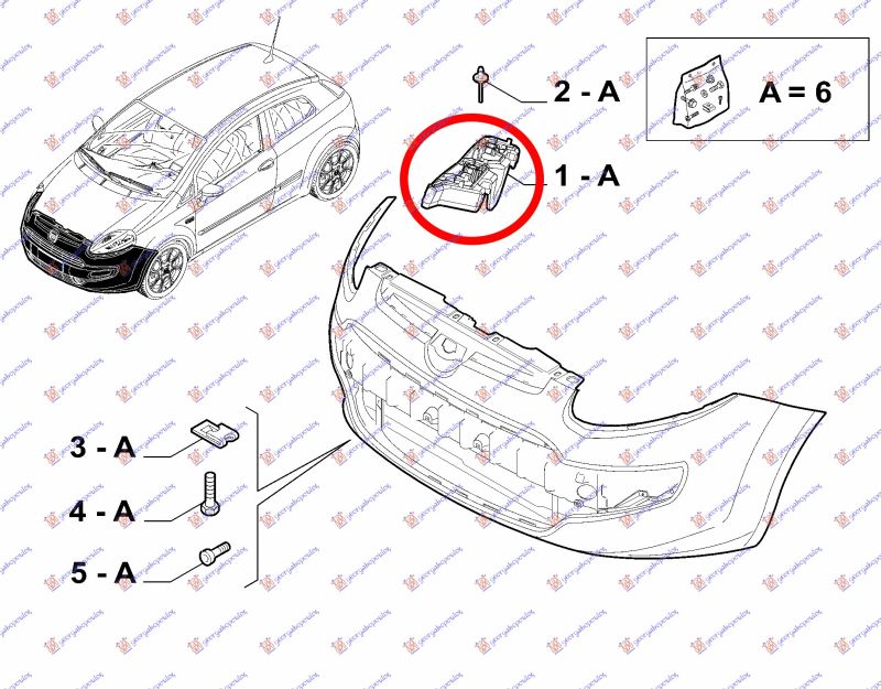 Nosač prednjeg branika  plastični