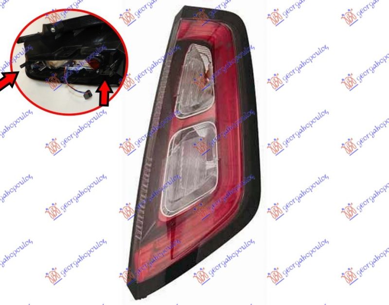Štop lampa LED (BEZ NOSAČA ŽARULJE) sport (CRNI OKVIR) (ZA MODELE SA SCREW-FIT DRŽAČEM ŽARULJE) (E)
