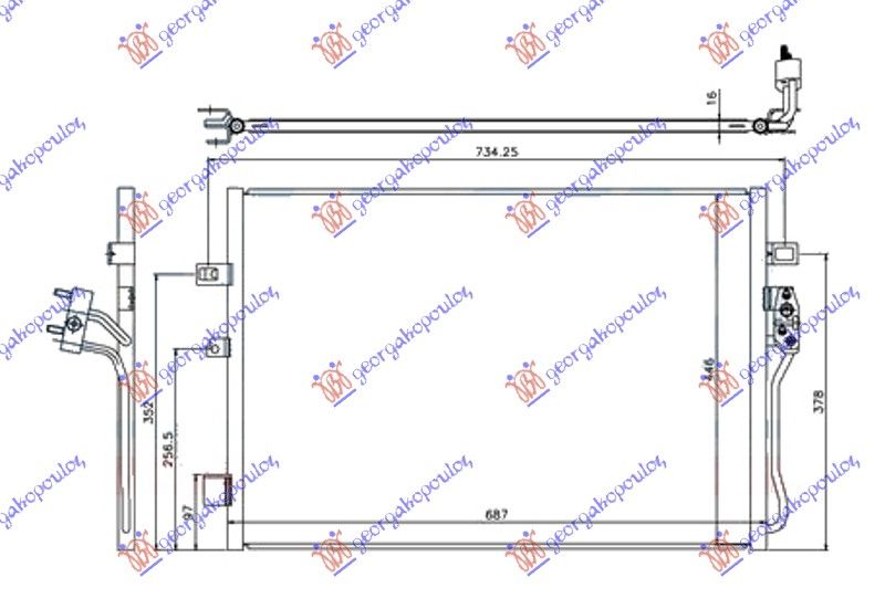 Hladnjak klime benzin/dizel manual (645×445×16)