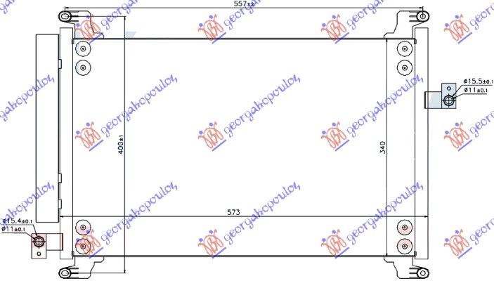 Hladnjak klime 1.6 16v (53,5×34×1,6)