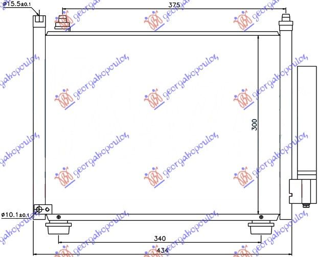 Hladnjak klime 1.3 ddis 03- (38,5×30,8×20)