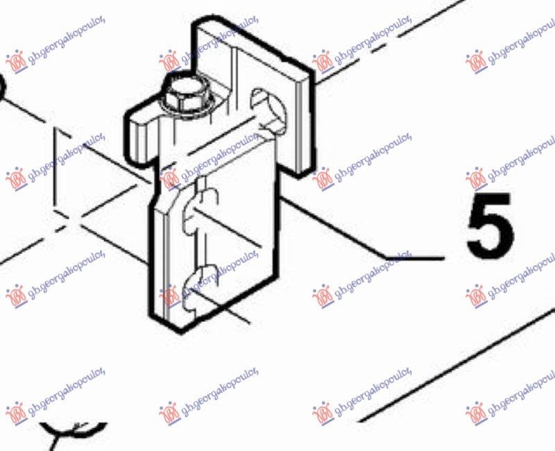 Šarka vrata prednja/stražnja donja (O)