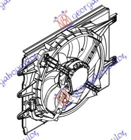 Ventilator hladnjaka komplet (+A/C) 1.4 - 16v