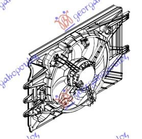 Ventilator hladnjaka komplet -a/c 0.9-1.4t.-1,3jtd