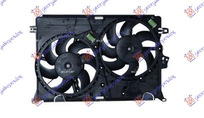 Ventilator hladnjaka komplet dvojni benzin