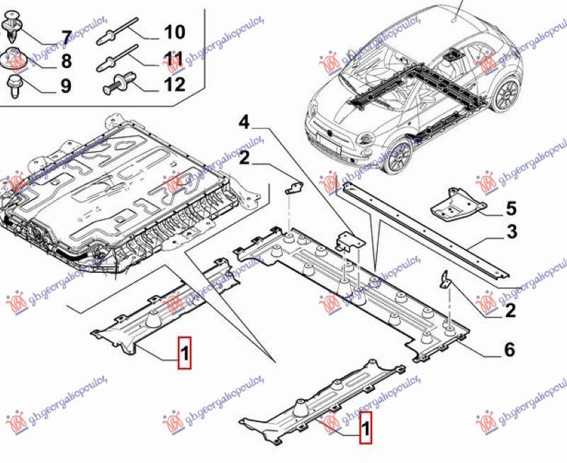 Zaštita motora  prednji plastični (O)