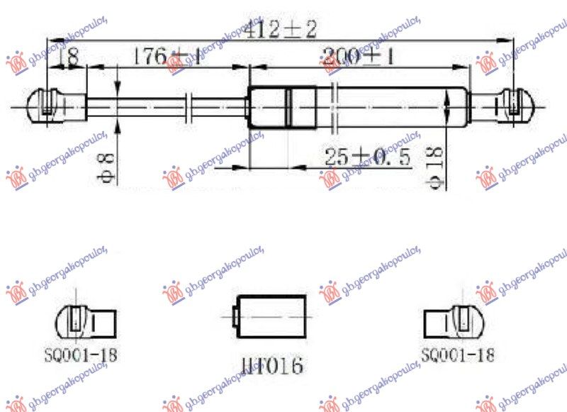 Amortizer gepeka (412L-340N)