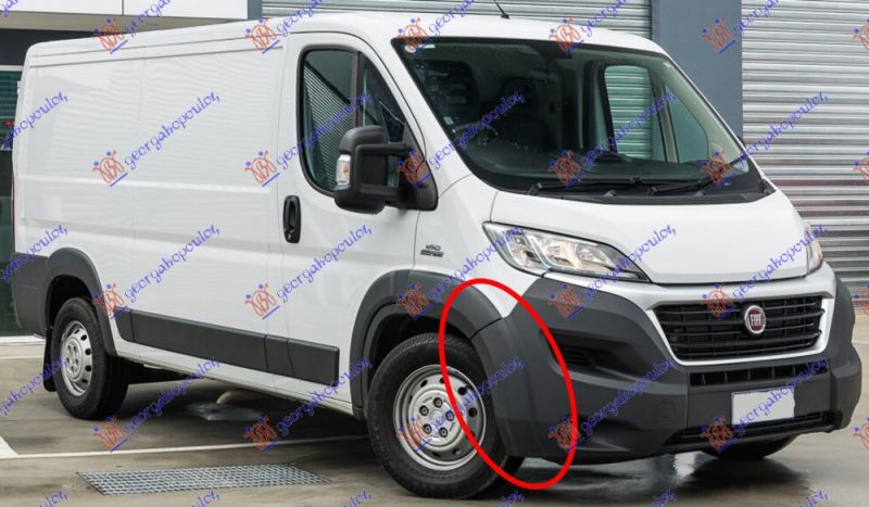 Kraj prednjeg branika sivi (BEZ MAGLENKI) (MAXI)(SERIJA S PLASTIČNIM RUBOM BLATOBRANA)