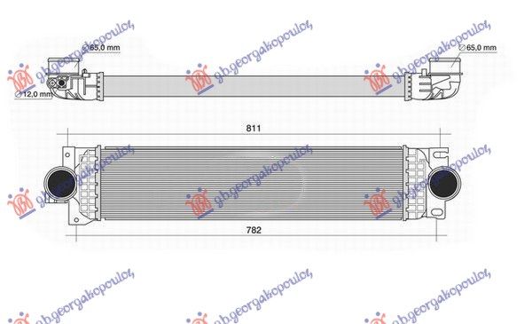 Hladnjak interkulera 1.5 - 1.6 tdci - 2.0 (ENG. T7CE) tdci dizel (655X155X40)