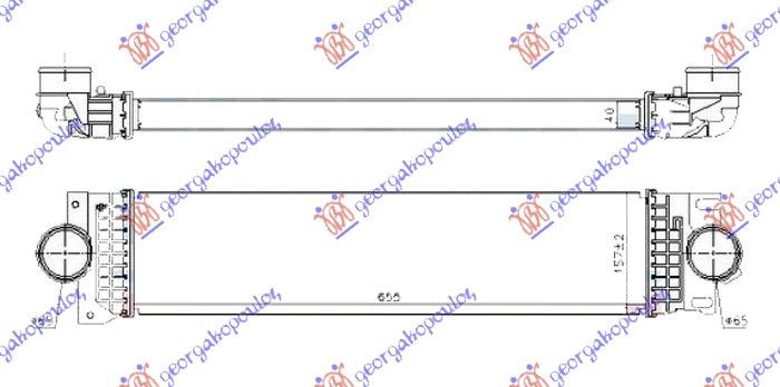 Hladnjak interkulera 1.0 ecoboost benzin (655X160X40)
