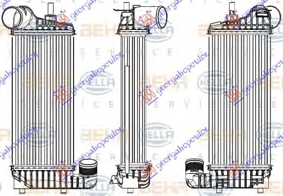 Hladnjak interkulera 1.5 - 1.6 tdci/econetic (336X157X62) (MAHLE BEHR PREMIUM LINE)