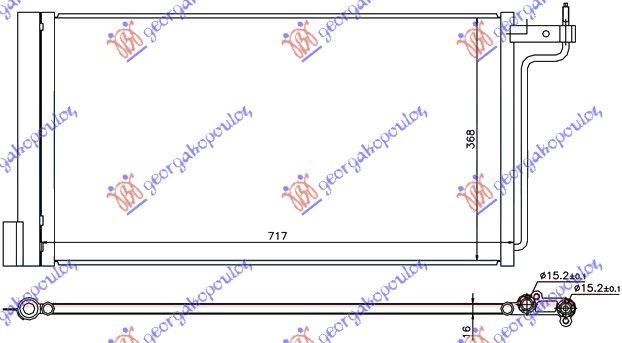 Hladnjak klime 1.6 benzin - 2.0 dizel (69,5×35,8)