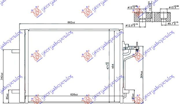 Hladnjak klime 1,6i-16v-2,0 st-2,0 tdci (58,5×44)