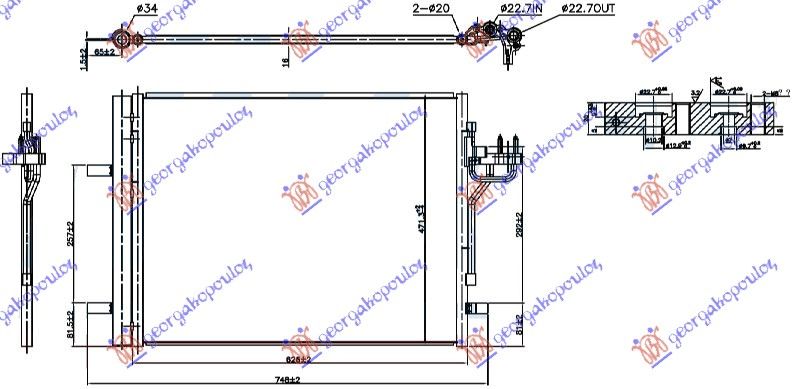 Hladnjak klime 1.6 tdci econetic (62,6×47,0×1,6)