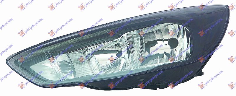 Far električni  crni (H7/H1) (ŽMIGAVAC)(LED DNEVNO SVJETLO)(E)(S MOTOROM) (DEPO)