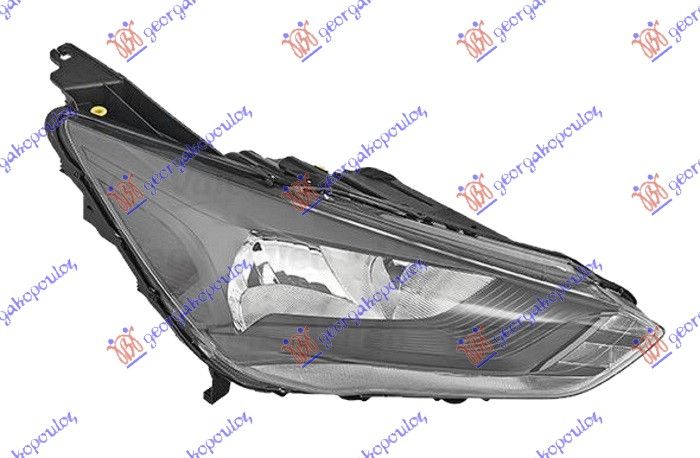 Far električni crni s LED drl (VALEO)